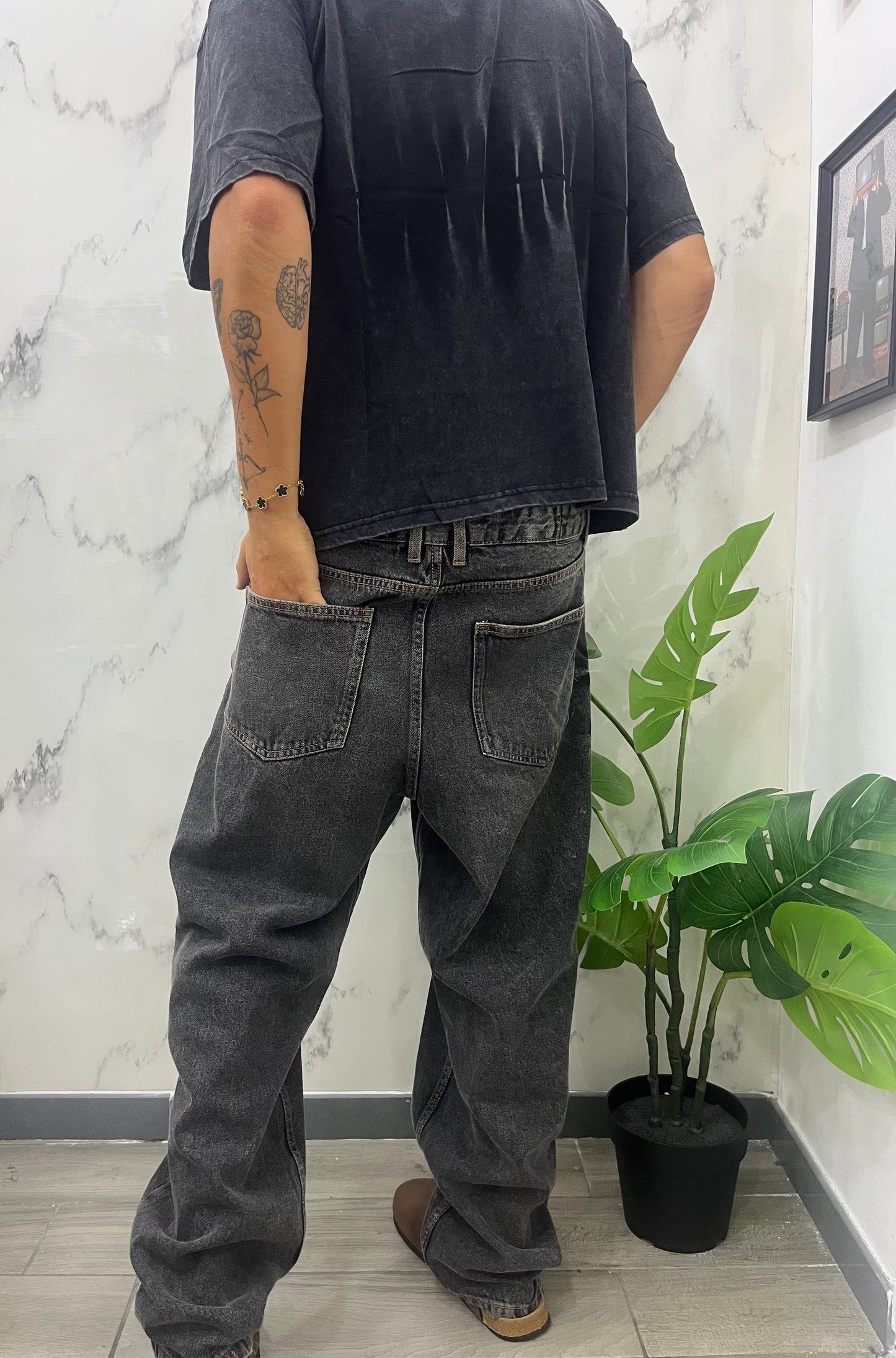DENIM MARMO BAGGY