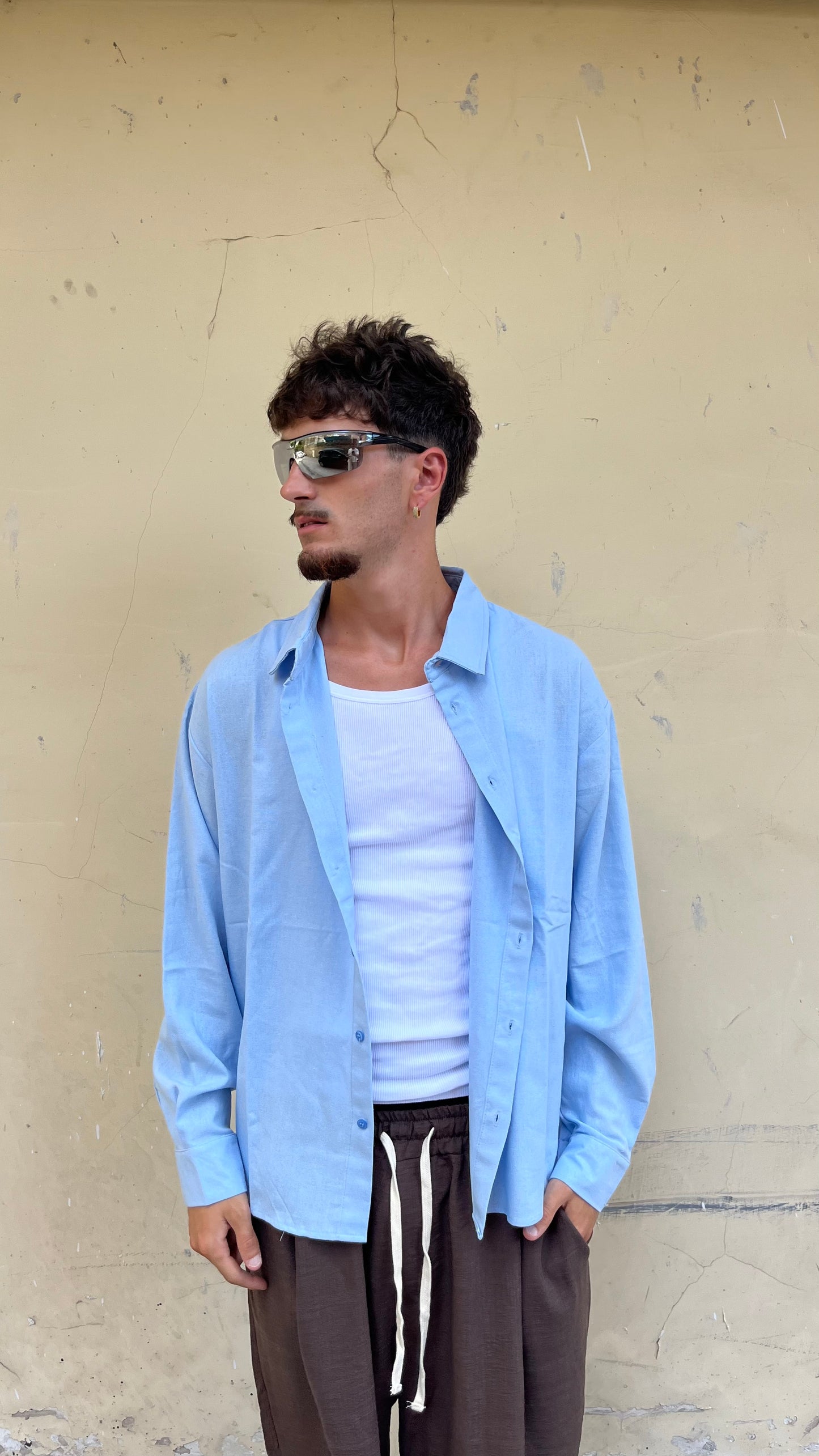 CAMICIA OVER LINO