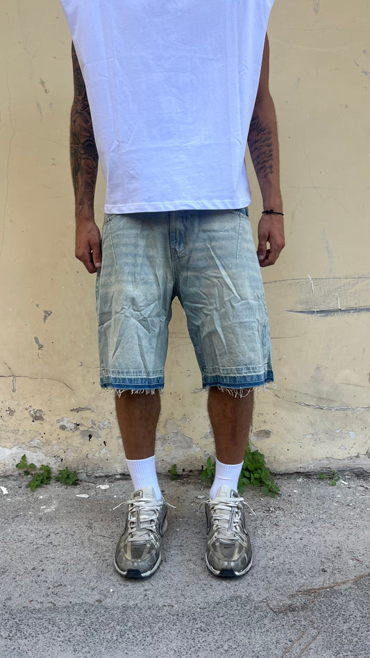 BERMUDA DENIM SFRANGIATO
